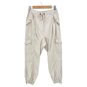 Ulla Johnson Edris Pant Cargo Pant Jogger Zip Ankle Pant in Neutral Size 4